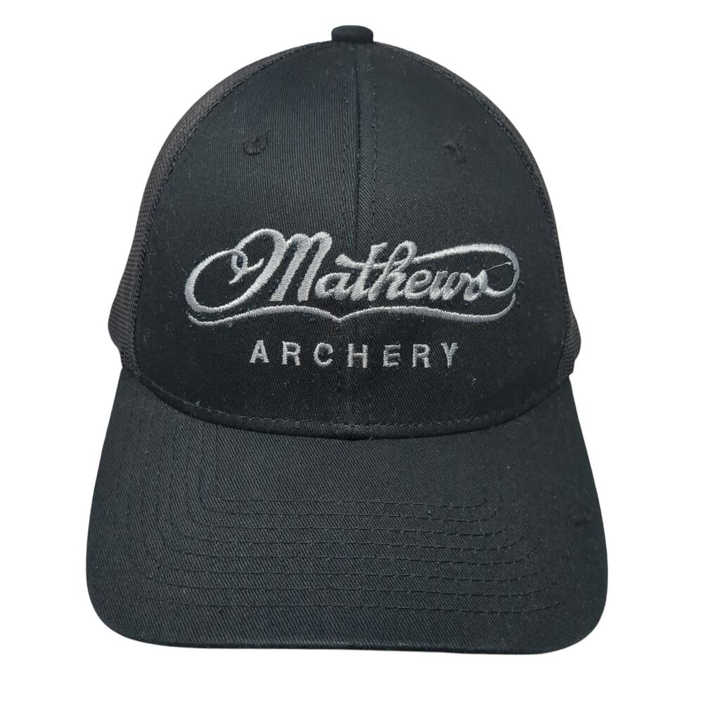Mathews Archery Snapback Trucker Hat Black One Size Adjustable Embroidered